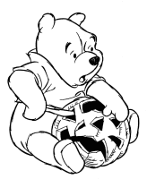 A coloring page of winnie the pooh